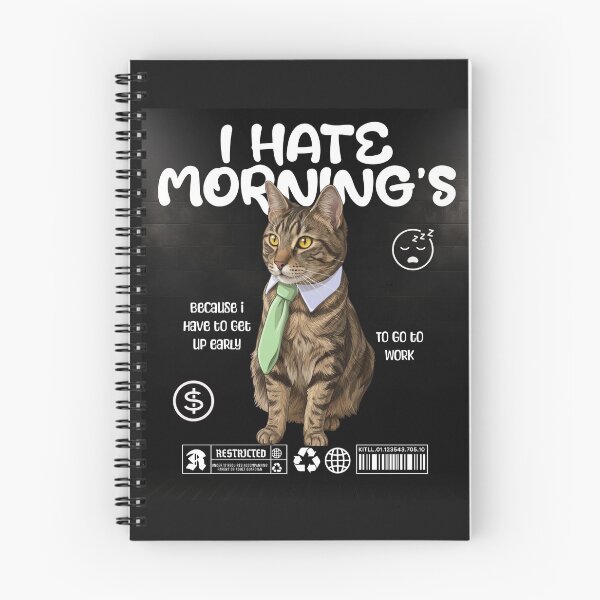 Item preview, I Hate Mornings not a fan.  designed and sold by CuriositiesEnd.
