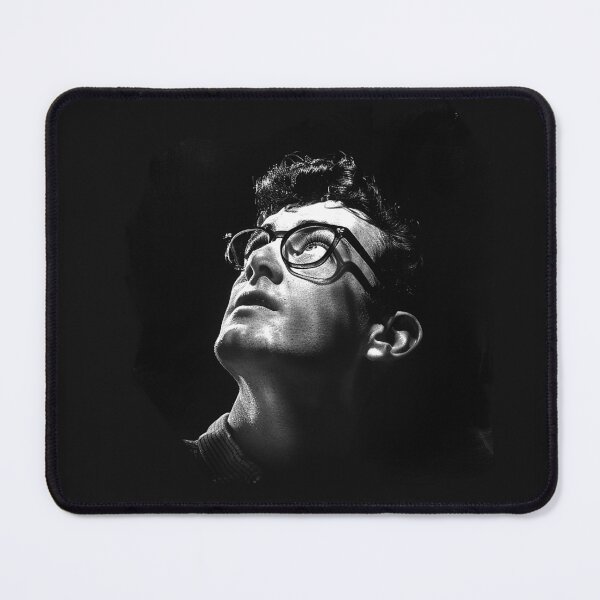 Item preview, Looking Up – Black and White Portrait with Round Glasses designed and sold by inkoutninja.