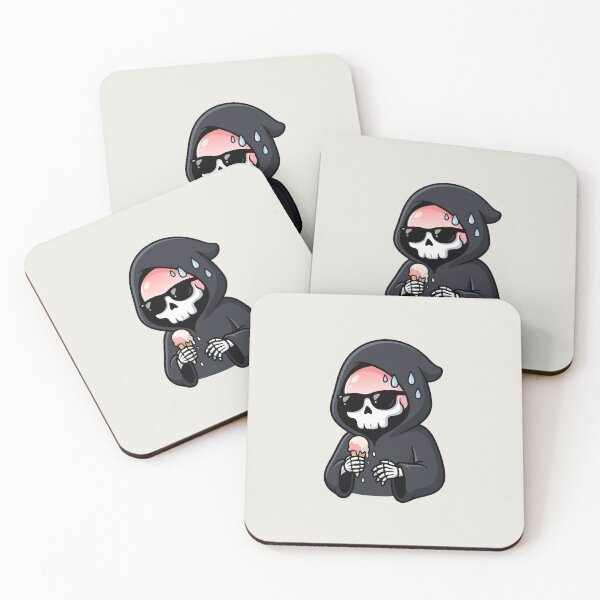 Item preview, Funny Sweating Grim Reaper Melting Ice Cream Summer Goth designed and sold by Cipher & Soul.