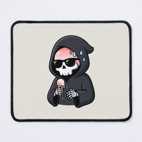 Item preview, Funny Sweating Grim Reaper Melting Ice Cream Summer Goth designed and sold by Cipher & Soul.