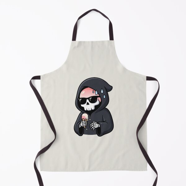 Item preview, Funny Sweating Grim Reaper Melting Ice Cream Summer Goth designed and sold by Cipher & Soul.