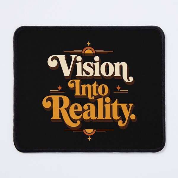 Item preview, Vision Into Reality. | Retro Motivational Typography Design designed and sold by Irene Catchmind.