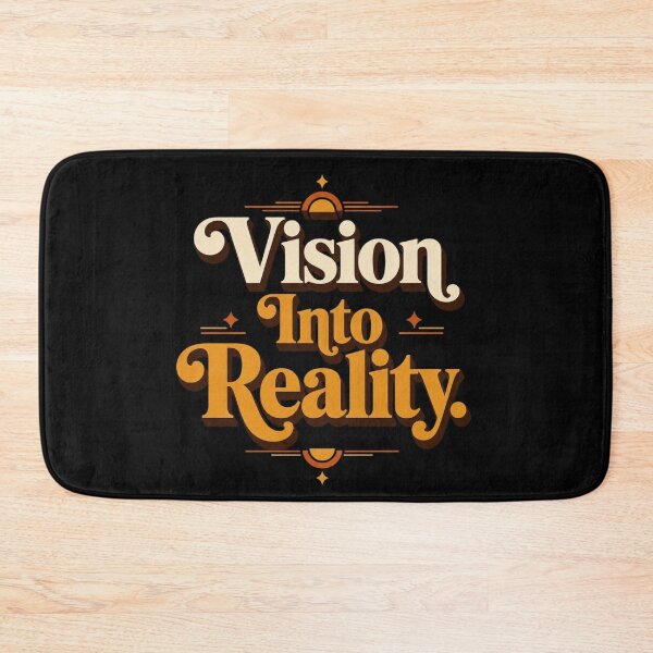 Item preview, Vision Into Reality. | Retro Motivational Typography Design designed and sold by Irene Catchmind.