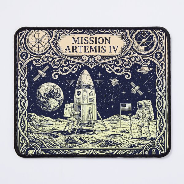 Item preview, Artemis IV Mission Ornate Vintage Celestial Art designed and sold by KiwiRider.