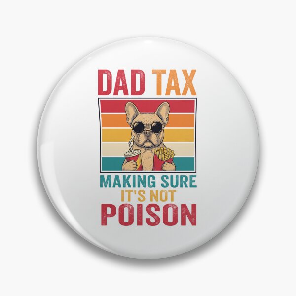 Item preview, Dad Tax French Bulldog Eating Fries Retro designed and sold by SoyLamderma.