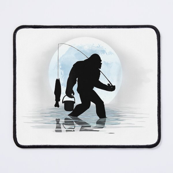 Item preview, Bigfoot Fishing Funny Sasquatch and Fish Night Fishing T-Shirt Small designed and sold by igwaifus.