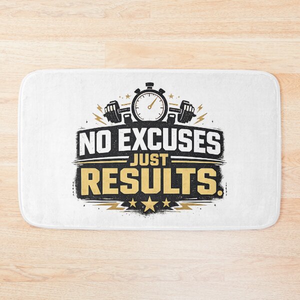Item preview, No Excuses. Just Results Motivational Typography Productivity & Performance designed and sold by dytf79.