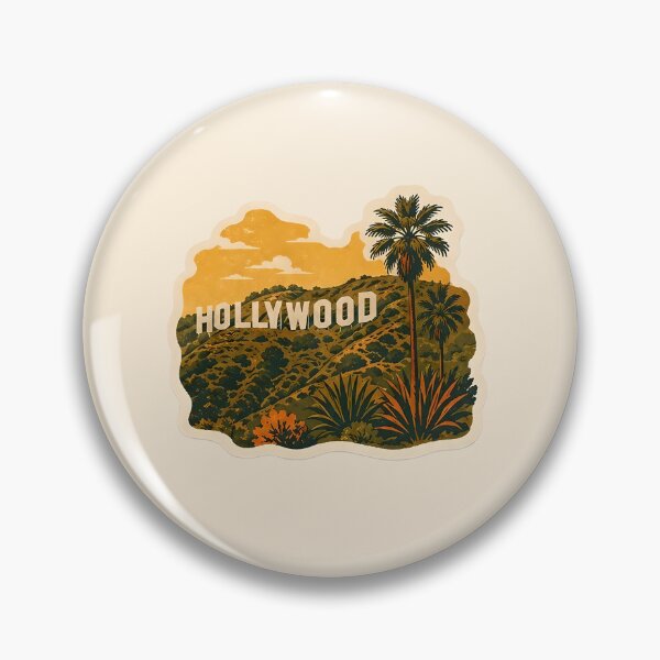 Item preview, Hollywood Sign Watercolor Los Angeles California Landmark designed and sold by ChemicalXShop.