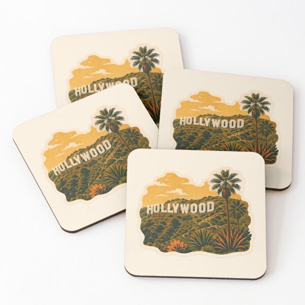 Item preview, Hollywood Sign Watercolor Los Angeles California Landmark designed and sold by ChemicalXShop.