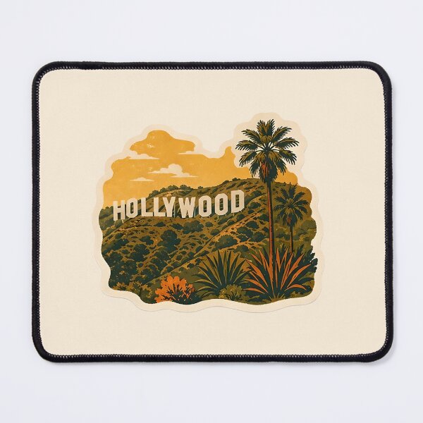 Item preview, Hollywood Sign Watercolor Los Angeles California Landmark designed and sold by ChemicalXShop.