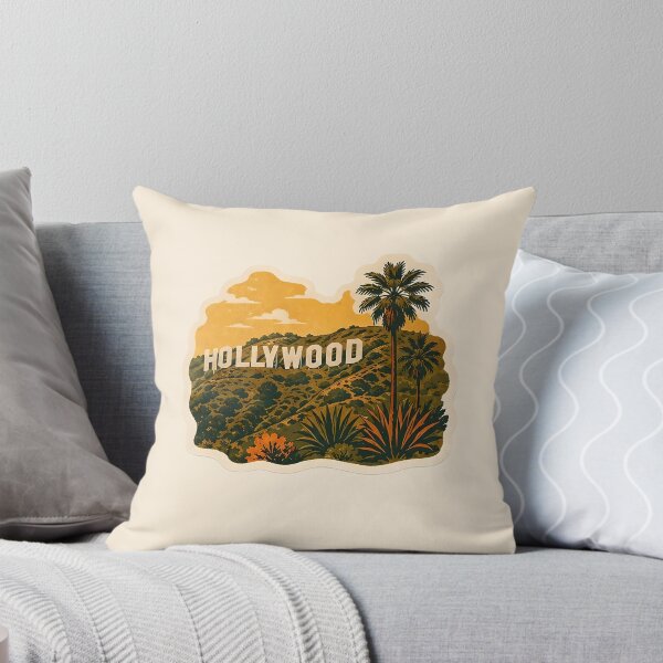 Item preview, Hollywood Sign Watercolor Los Angeles California Landmark designed and sold by ChemicalXShop.