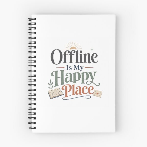 Item preview, Offline Is My Happy Place - Offline Living Quote designed and sold by GoverArt.