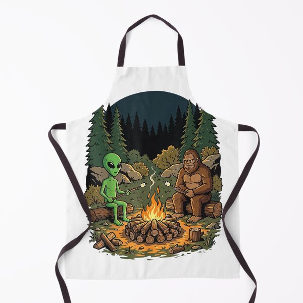 Item preview, Bigfoot Alien Campfire Camping T-Shirt designed and sold by Juvestore24.