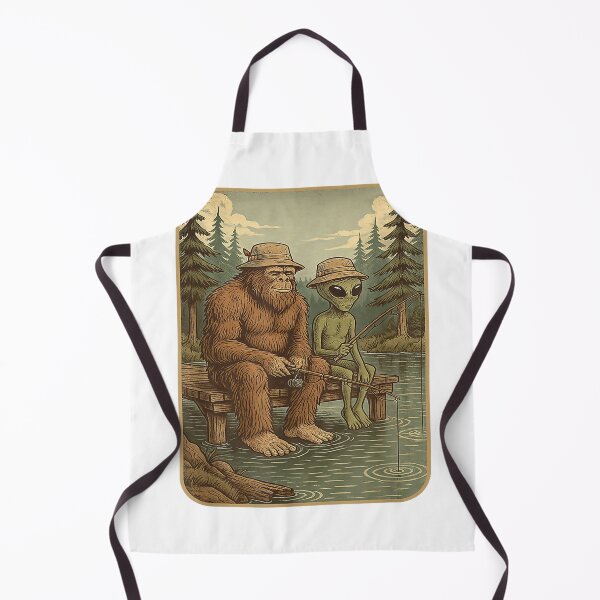 Item preview, Bigfoot Alien Fishing Men Boys Sasquatch Fishing Distressed T-Shirt designed and sold by dDariaallofthat.