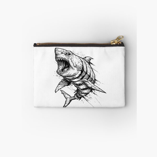 Item preview, Dark Shark Attack Black and White designed and sold by Mystic & Celestial Art.