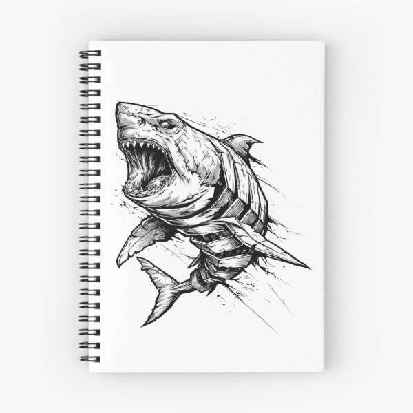 Item preview, Dark Shark Attack Black and White designed and sold by Mystic & Celestial Art.