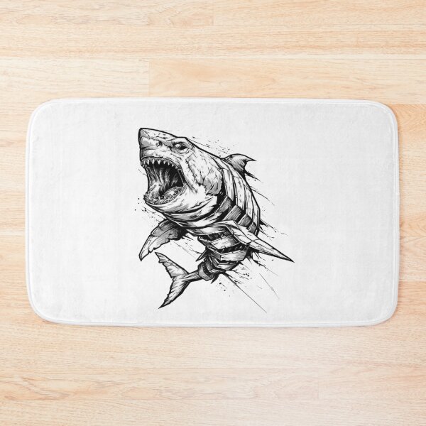 Item preview, Dark Shark Attack Black and White designed and sold by Mystic & Celestial Art.