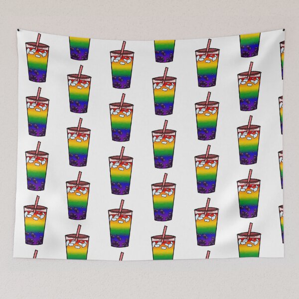 Item preview, Rainbow Iced Boba Tea designed and sold by 88cranes.