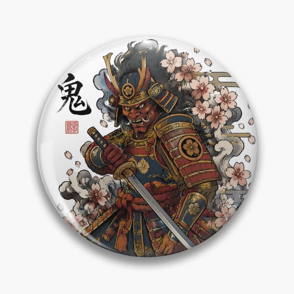Item preview, Oni Samurai Portrait | Japanese Demon Warrior Tattoo Art designed and sold by kaxymax.
