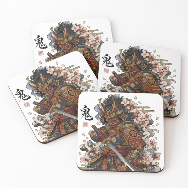 Item preview, Oni Samurai Portrait | Japanese Demon Warrior Tattoo Art designed and sold by kaxymax.