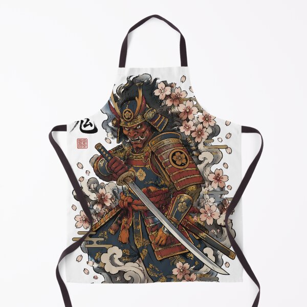 Item preview, Oni Samurai Portrait | Japanese Demon Warrior Tattoo Art designed and sold by kaxymax.