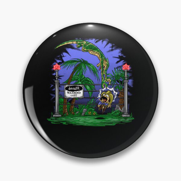 Item preview, Dinosaur Jumping Over Electric Hazard Fence designed and sold by EL-GAMER.