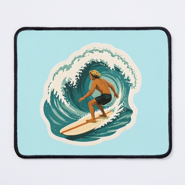 Item preview, Surfing Culture Watercolor - California Beach Wave designed and sold by ChemicalXShop.