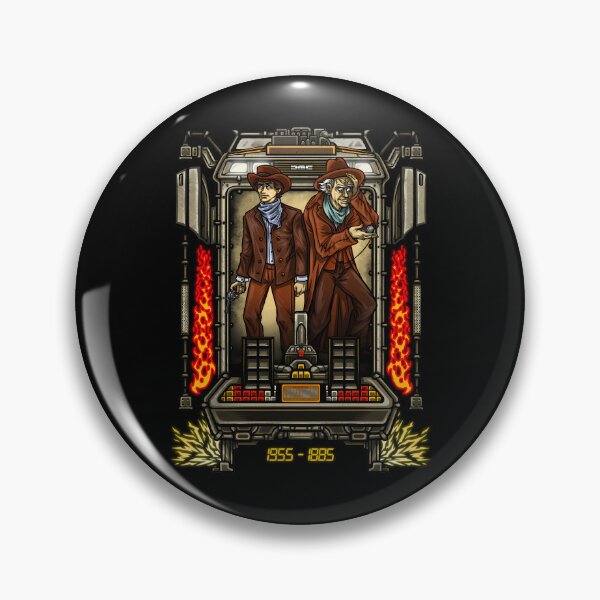Item preview, Cowboy Time Travelers In Futuristic Train Delorean Flame Track designed and sold by EL-GAMER.