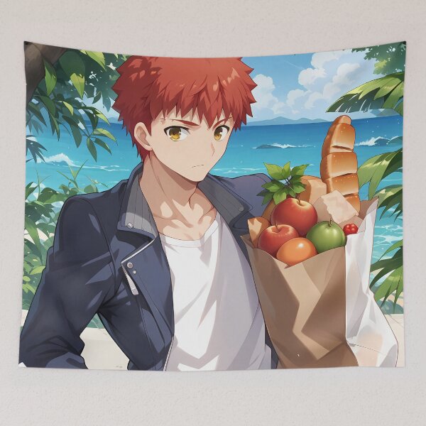 Item preview, Shirou Emiya Fate Stay Night Beach Day Grocery Mission designed and sold by GABRIELMURPHY.