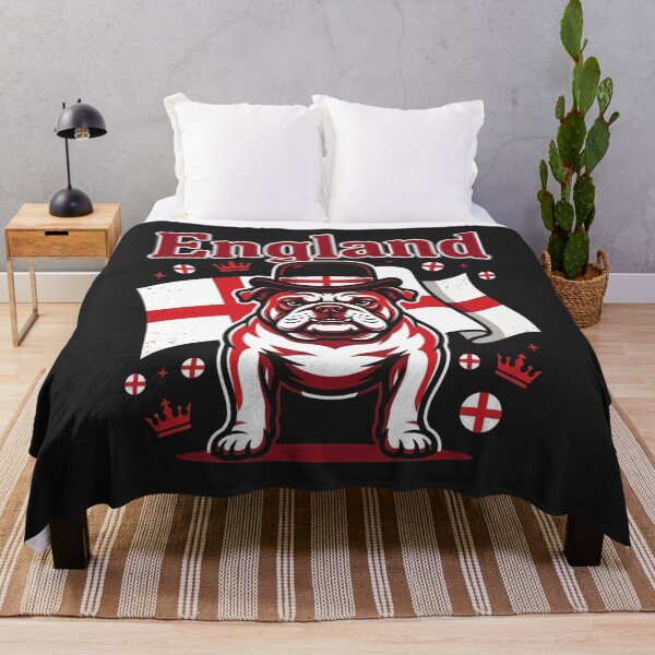 Item preview, Vintage England Football Bulldog Flag designed and sold by legendaryskins.