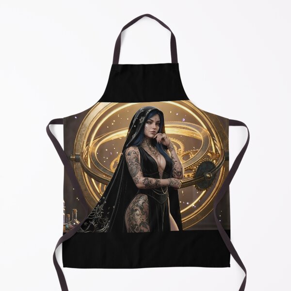 Item preview, Tattooed Dark Sorceress Nun Fantasy Art designed and sold by GalleryBrisArt.