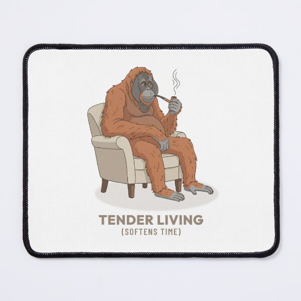 Item preview, Monkey Enjoying a Pipe Vintage Illustration designed and sold by Cozy Vintage Animal.