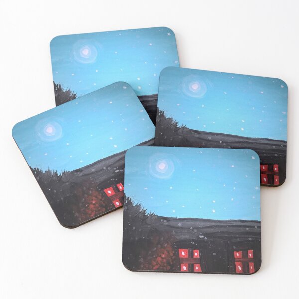 Item preview, Cozy Cabin Under a Starry Blue Sky designed and sold by RakeshPatelArt.