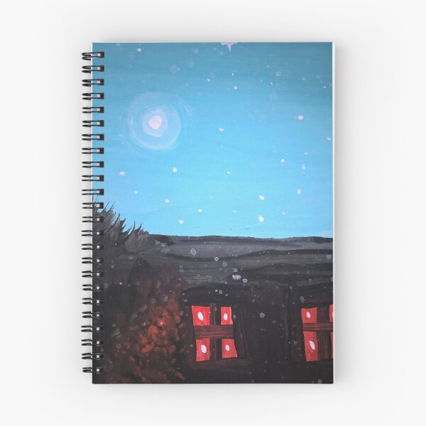 Item preview, Cozy Cabin Under a Starry Blue Sky designed and sold by RakeshPatelArt.