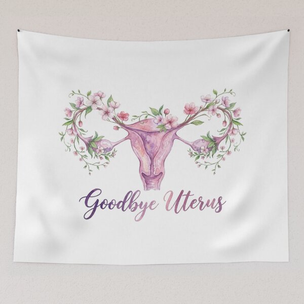 Item preview, Goodbye Uterus Watercolor Floral Flowers Hysterectomy Recovery designed and sold by Georain.