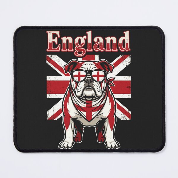 Item preview, Vintage England Patriotic Bulldog Flag designed and sold by legendaryskins.