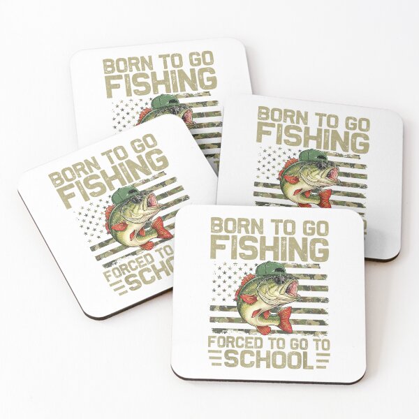 Item preview, Born to Go Fishing Bass Fish Funny Fisherman Boys Kids Men T-Shirt designed and sold by DArtfulStudio.