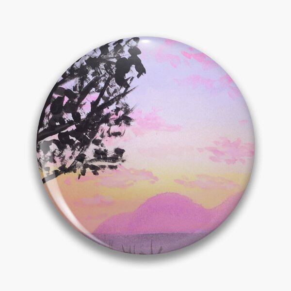 Item preview, Pink Sunset Mountain Landscape designed and sold by RakeshPatelArt.