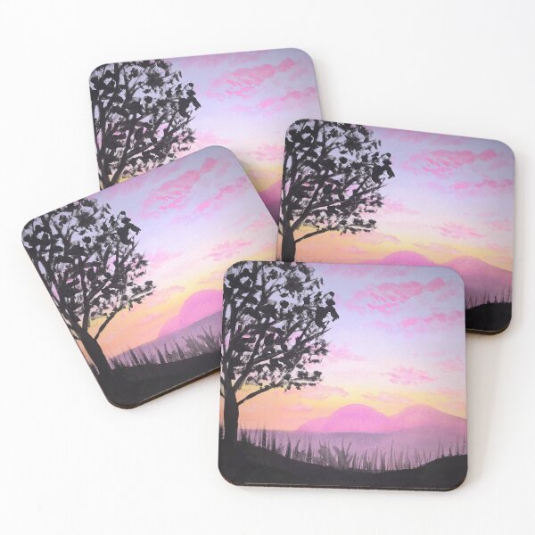Item preview, Pink Sunset Mountain Landscape designed and sold by RakeshPatelArt.