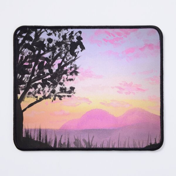 Item preview, Pink Sunset Mountain Landscape designed and sold by RakeshPatelArt.