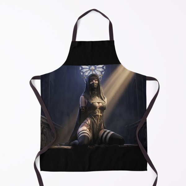 Item preview, Tattooed Dark Sorceress Nun Fantasy Art designed and sold by GalleryBrisArt.