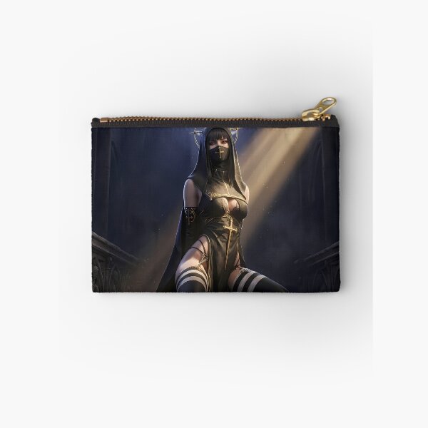Item preview, Tattooed Dark Sorceress Nun Fantasy Art designed and sold by GalleryBrisArt.