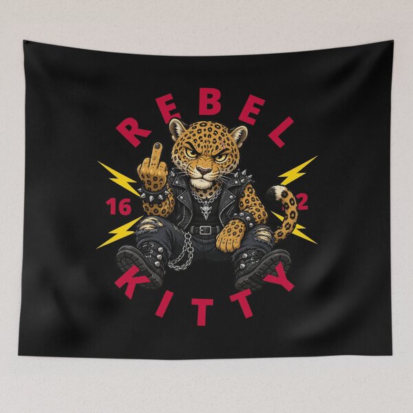 Item preview, Rebel Cheetah Middle Finger designed and sold by pUNKnown.