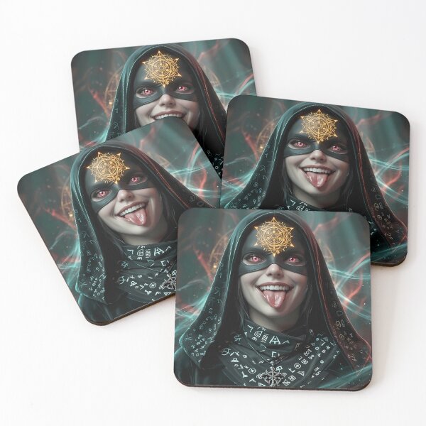 Item preview, Tattooed Dark Sorceress Nun Fantasy Art designed and sold by GalleryBrisArt.
