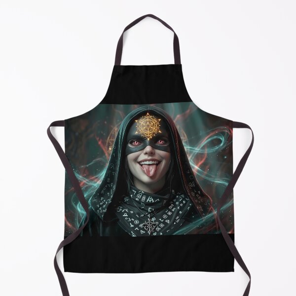 Item preview, Tattooed Dark Sorceress Nun Fantasy Art designed and sold by GalleryBrisArt.