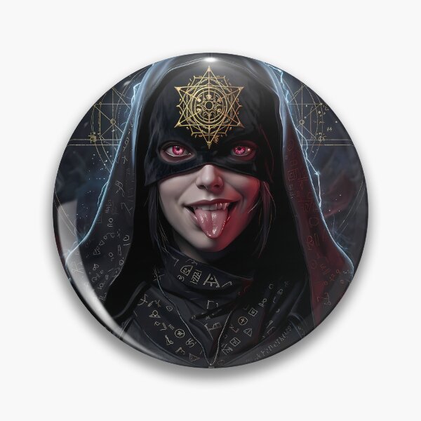 Item preview, Tattooed Dark Sorceress Nun Fantasy Art designed and sold by GalleryBrisArt.