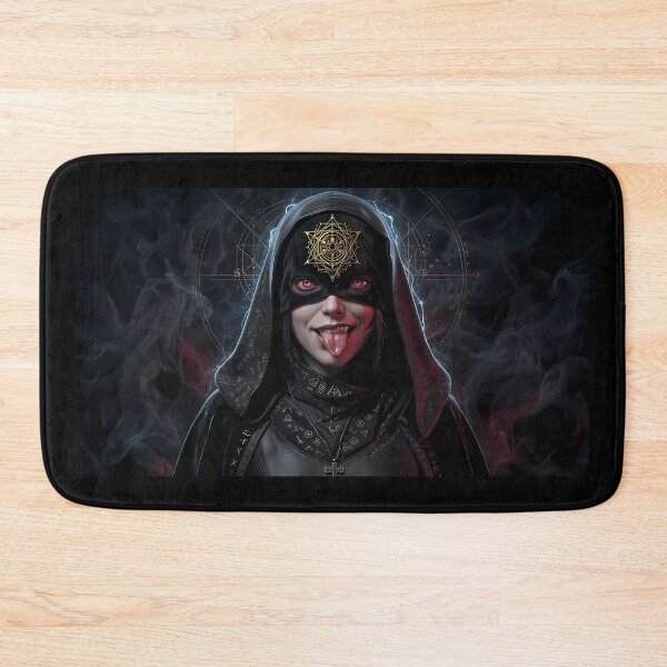 Item preview, Tattooed Dark Sorceress Nun Fantasy Art designed and sold by GalleryBrisArt.