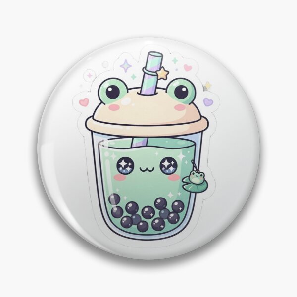 Item preview, Frog Boba Bubble Tea Sticker | Cute Kawaii Pastel Boba | MONOFLUX designed and sold by MonoFlux.