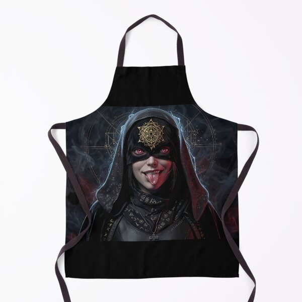 Item preview, Tattooed Dark Sorceress Nun Fantasy Art designed and sold by GalleryBrisArt.