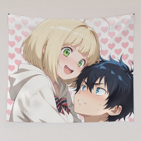 Item preview, Shiemi Moriyama Blue Exorcist Heart Pattern School Cheer designed and sold by B5fivemerch.